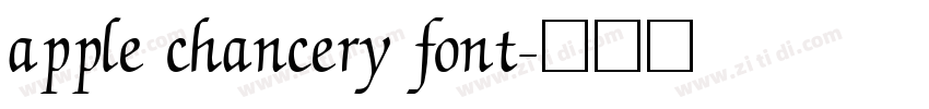 apple chancery font字体转换